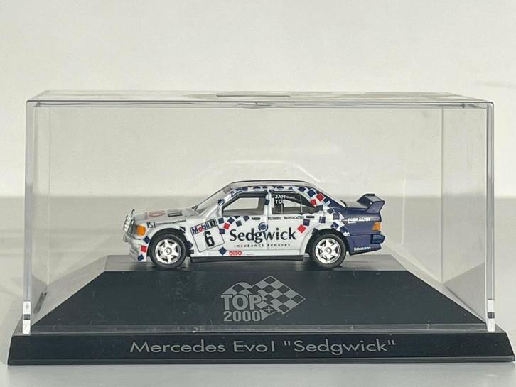 Herpa MB 190E 2.5-16 Evo I startnr.6 PC-box 1:87, Hobby & Loisirs créatifs, Voitures miniatures | 1:87, Comme neuf, Voiture, Herpa