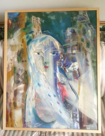 "Woman in blue" 1998 - Nahum Suwarsita (1965 - Indonesië) beschikbaar voor biedingen