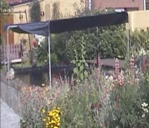 Zonnebescherming 4.5 x 3.5 m – in h.goede. staat -als nieuw, Tuin en Terras, Vijver-toebehoren, Zo goed als nieuw, Overige typen