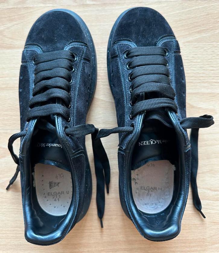 ALEXANDER MCQUEEN Chaussures Suede Oversized Sneakers Basket, Kleding | Heren, Schoenen, Gedragen, Veterschoenen, Zwart, Ophalen