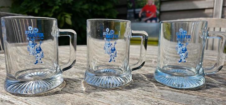 Alost Carnaval 1996 - Set de verres Safir - Voil Janet, Collections, Verres & Petits Verres, Comme neuf, Verre à bière, Enlèvement