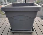pot de fleurs carré en plastique avec dessous de verre carré, Enlèvement, Comme neuf, Carré, Synthétique