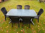Tuinset tafel en stoelen, Jardin & Terrasse, Chaises de jardin, Enlèvement, Utilisé, Synthétique, Ajustable