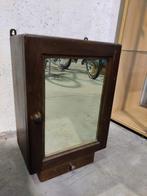 Oud houten apotheekkastje -medicijnkast met lade, Enlèvement