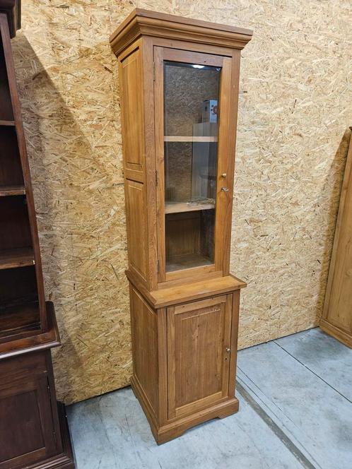 Mooi massief teakhouten kastje (2delen).vaste prijs, Huis en Inrichting, Kasten | Vitrinekasten, Zo goed als nieuw, Glas, Ophalen