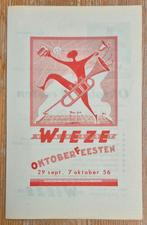 Flyer Wieze Oktoberfeesten 1956 Van Roy, Ophalen of Verzenden, Zo goed als nieuw, Overige typen, Overige merken