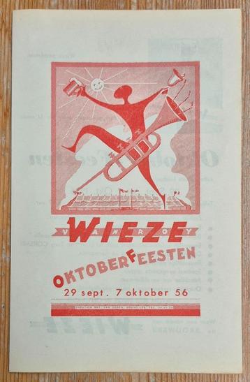 Flyer Wieze Oktoberfeesten 1956 Van Roy beschikbaar voor biedingen