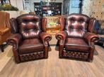 2 x Engelse Springvale chesterfield fauteuils Suzanne zetel, Huis en Inrichting, Ophalen of Verzenden, Zo goed als nieuw