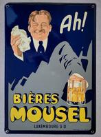 Plaque Émaillée _ Bières Mousel _ Luxembourg 1994, Collections, Enlèvement ou Envoi, Comme neuf, Panneau publicitaire