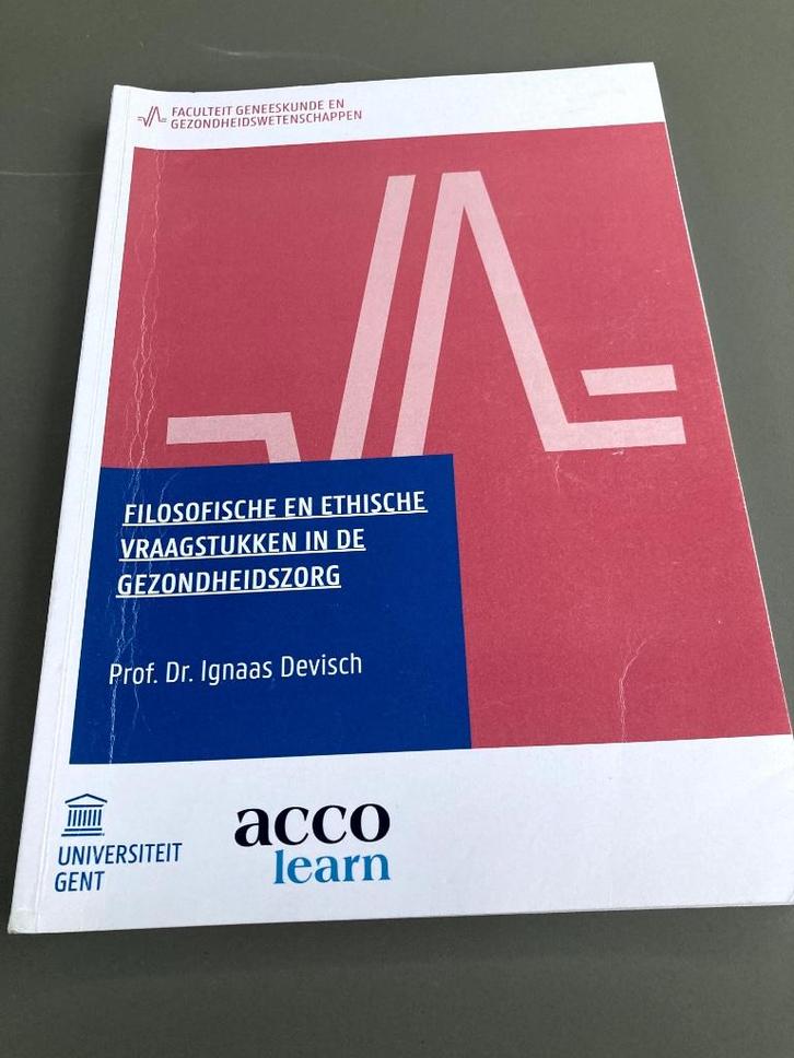 Filosofische en ethische vraagstukken in de gezondheidszorg, Boeken, Studieboeken en Cursussen, Gelezen, Hoger Onderwijs, Ophalen of Verzenden