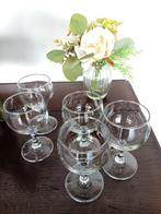 5 mooie bolle wijnglazen, Antiek en Kunst, Antiek | Glaswerk en Kristal, Ophalen