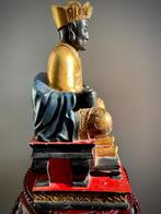 Verguld altaarbeeld - houtsnijwerk Buddha Patriarch Qingshui, Ophalen of Verzenden