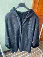 Warme zwarte jas, Zo goed als nieuw, Maat 46/48 (XL) of groter, Zwart