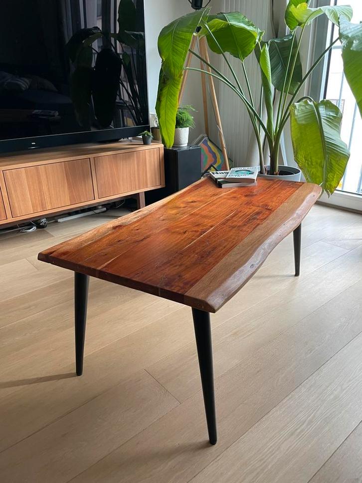 Hardhouten salontafel, Huis en Inrichting, Tafels | Salontafels, Zo goed als nieuw, Ophalen
