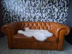 Chesterfield 2-zit, Huis en Inrichting, Fauteuils, Ophalen, Gebruikt, Leer