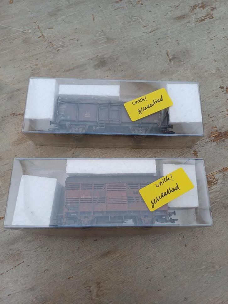 Marklin 2 wagons (geweathered), Hobby en Vrije tijd, Modeltreinen | H0, Gebruikt, Wagon, Wisselstroom, Märklin, Ophalen of Verzenden
