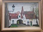 PEINTURE G.Debecker représente  le beguinage à bruges, Antiquités & Art, Enlèvement