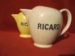 Vintage ( geel - wit ) RICARD kruik 1-liter, Ophalen of Verzenden