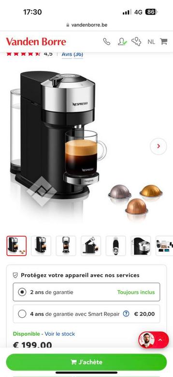 Magimix Nespresso vertuo disponible aux enchères