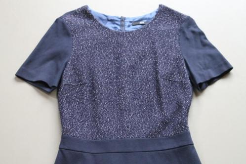Weinig gedragen donkerblauwe Hugo Boss jurk, Kleding | Dames, Jurken, Zo goed als nieuw, Maat 36 (S), Blauw, Boven de knie, Verzenden