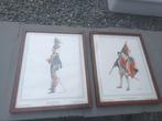 2 ingekaderde litografies, Huis en Inrichting, Woonaccessoires | Lijsten, Ophalen of Verzenden