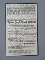 Joseph Caebergs Luchtaanvallen WO2 Zelem 1943 eretekens WO1, Verzamelen, Verzenden, Bidprentje