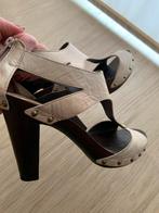 Lederen sandalen met hak maat 40, Ophalen of Verzenden, Zo goed als nieuw