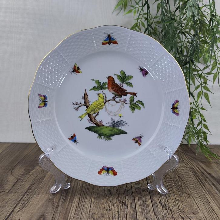 Assiette à déjeuner Herend Rothschild Bird #521, Antiquités & Art, Antiquités | Services (vaisselle) pièces, Enlèvement ou Envoi