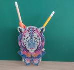 Porte-crayons en acrylique et pierres de strass "Tigre", Enlèvement ou Envoi, Neuf