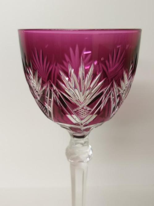Roemer en crital clair doublé prune du VSL, Antiek en Kunst, Antiek | Glaswerk en Kristal, Ophalen of Verzenden