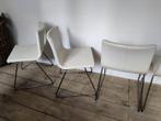 4 stoelen in leer en chroom, Ikea, Huis en Inrichting, Stoelen, Vier, Gebruikt, Leer, Moderne