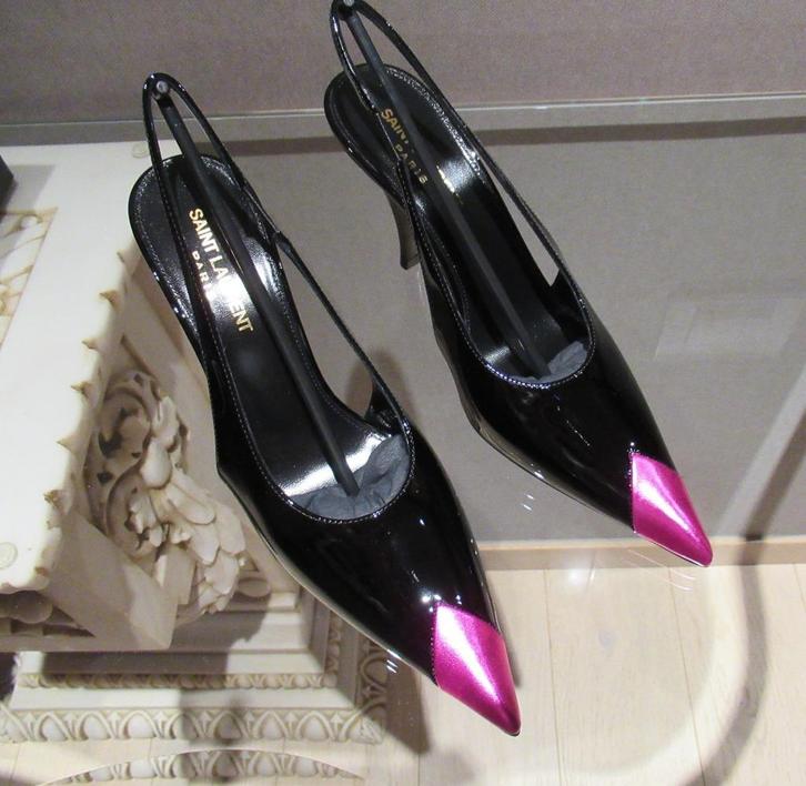 Nieuwe Saint Laurent Vesper slingback pumps, It 37, Kleding | Dames, Schoenen, Nieuw, Pumps, Zwart, Verzenden