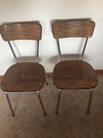 Formica stoelen, Huis en Inrichting, Stoelen, Ophalen, Gebruikt, Bruin