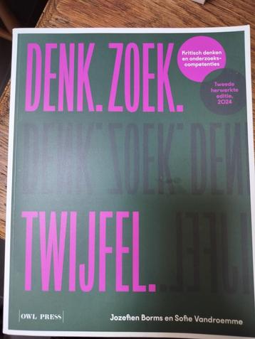 Denk.Zoek.Twijfel, Enlèvement ou Envoi, Comme neuf, Enseignement supérieur, Diverse auteurs