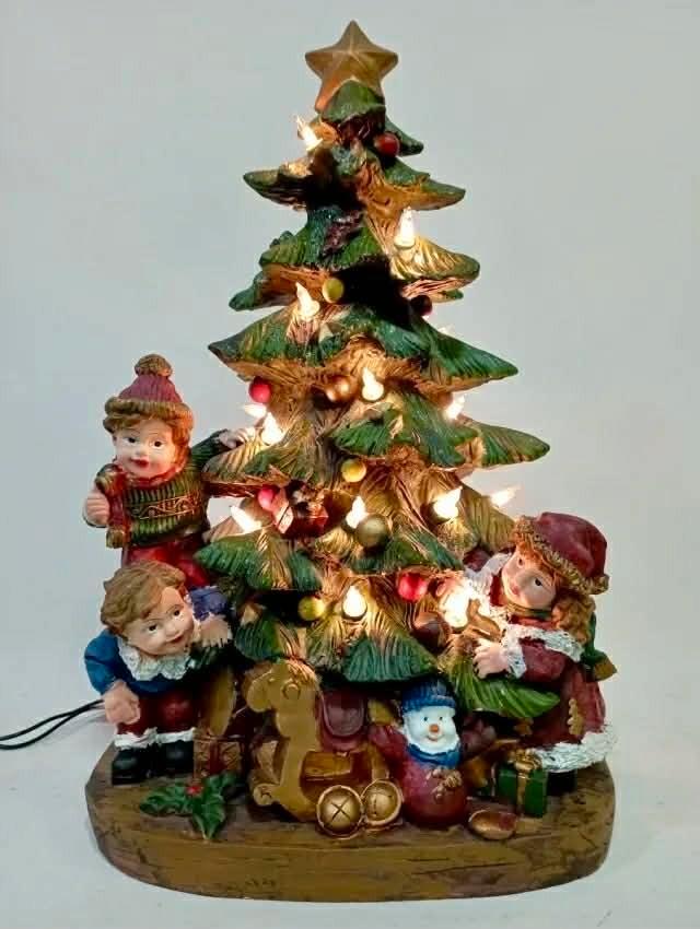 Sapin de Noël décoratif-scène d'enfants., Diversen, Kerst, Zo goed als nieuw, Ophalen