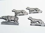 Tinnen wolf en beer (vlakke) beeldjes, Ophalen of Verzenden, Nieuw, Dier