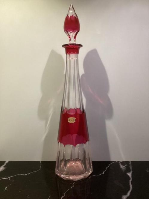 Karaf Val Saint Lambert dubbelgelaagd kristal. VSL043/Da., Antiek en Kunst, Antiek | Glaswerk en Kristal, Ophalen