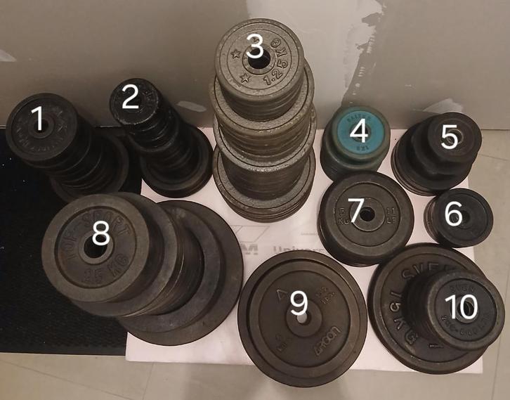 Halterschijven 30mm, Sport en Fitness, Fitnessmaterialen, Halterschijven, Armen, Benen, Borst, Buik, Rug, Ophalen