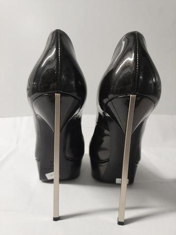 310C* Casadei Blade - sexy zwarte leren schoenen (37)