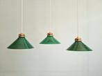 Art Deco conische groene opaline suspensie (3 beschikbaar), Ophalen of Verzenden