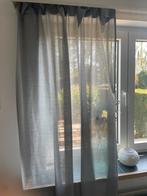 8 gordijnen grijs licht doorschijnend, Huis en Inrichting, Stoffering | Gordijnen en Lamellen, Ophalen, Zo goed als nieuw, Beige