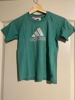 Groene T-shirt Adidas 8 jaar, Kinderen en Baby's, Kinderkleding | Maat 128, Jongen of Meisje, Ophalen of Verzenden, Zo goed als nieuw