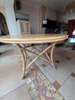 ronde uittrekbare tafel, Huis en Inrichting, Tafels | Eettafels, Ophalen, Overige materialen, Zomers, Gebruikt