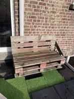 Zelfgemaakte bank van paletten, Tuin en Terras, Tuinbanken, Ophalen, Gebruikt, Hout