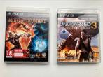 2 PS3 spellen - mortal Kombat en Uncharted 3, Games en Spelcomputers, Games | Sony PlayStation 3, Ophalen of Verzenden, Zo goed als nieuw