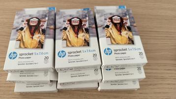 HP Sprocket Papier 5 x 7.6 cm (200 fotopapiertjes) beschikbaar voor biedingen