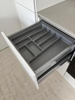 Moderne hoogglans eilandkeuken GEDEMONTEERDDIRECTBESCHIKBAAR, Huis en Inrichting, Wit, Overige typen, Ophalen of Verzenden, Zo goed als nieuw