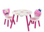 KINDERTAFEL EN STOELTJES BUTTERFLY NIEUW, Kinderen en Baby's, Kinderkamer | Tafels en Stoelen, Verzenden, Nieuw, Tafel(s) en Stoel(en)