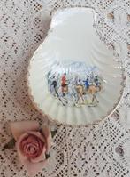 Vintage Franse schelp/ vide poche met ruiters en paarden, Antiek en Kunst, Curiosa en Brocante, Ophalen of Verzenden