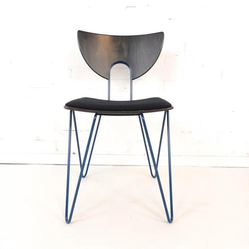Vintage stoel Mikado Kusch & Co, Huis en Inrichting, Stoelen, Gebruikt, Hout, Metaal, Blauw, Ophalen